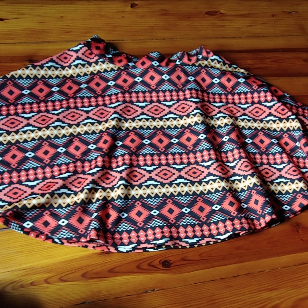 Body Central Aztek print skater skirt
